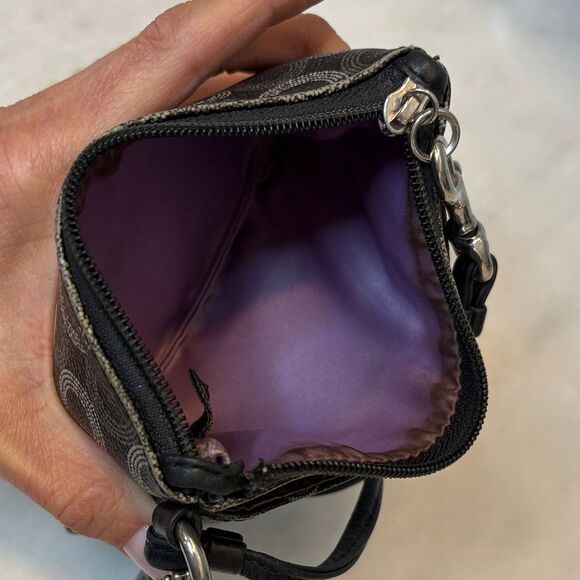 Coach Waverly Opt Art Dotted Saffiano Leather Pouch Clutch Wristlet - Picture 15 of 15